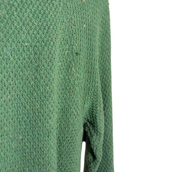 Loft Sweater Women's XS Green Flecked Knit Round Neck Pullover Casual - Picture 7 of 11